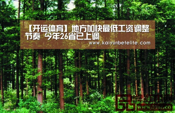 【开运体育】地方加快最低工资调整节奏 今年26省已上调(图2) 开运官网
